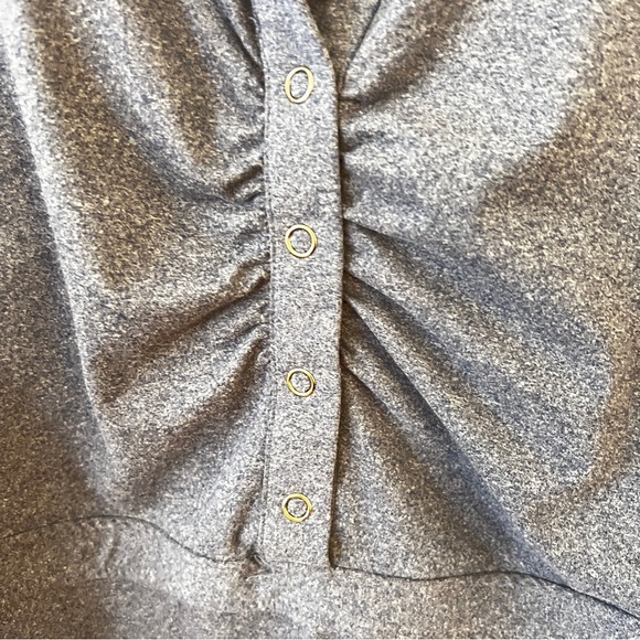 TEHAMA Blue Ruched Midi Dress with Sailor Collar - Picture 7 of 12